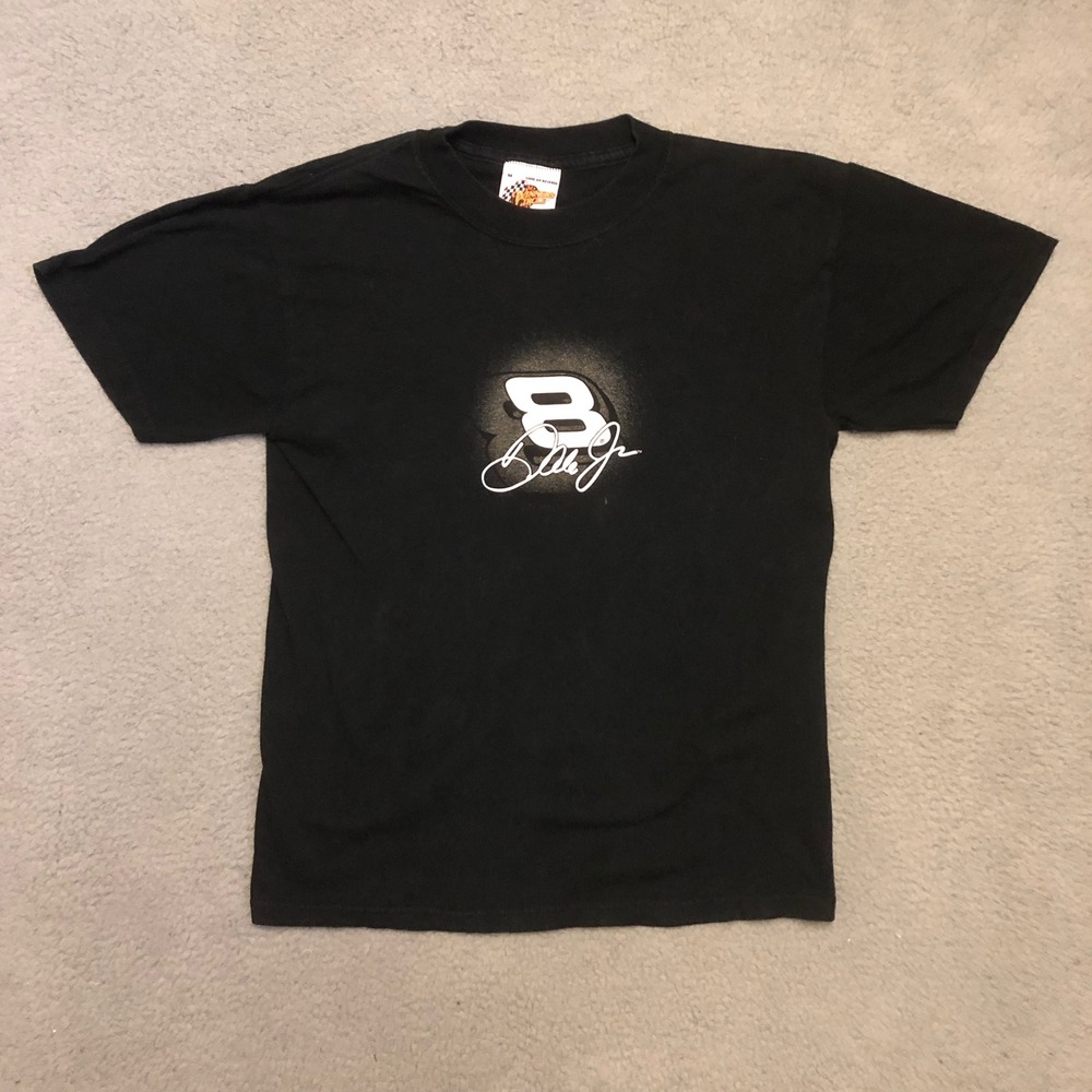 Vtg 2005 Dale Earnhardt Jr NASCAR T Shirt Mens Med Large Budweiser Racing Black